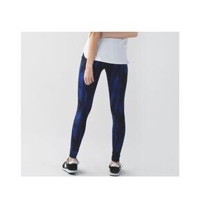 Lululemon Wonder Under Pant Roll Down Luon Nightsky Blue Leggings Size 6